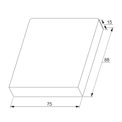 Podkładka KZ 15x75x88mm