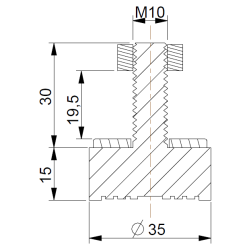 Wibroizolator W35 M10x35