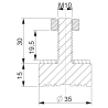 Wibroizolator W35 M10x35