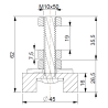 Wibroizolator W45 M10x50